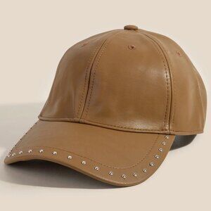Leather Rivet Trim Cap